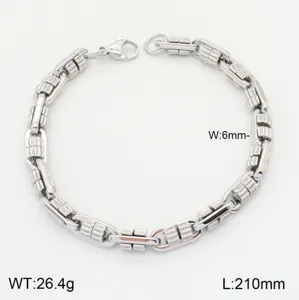 Bracelet de chaîne hip-hop en acier inoxydable pour hommes et femmes, bijoux tendance durables.