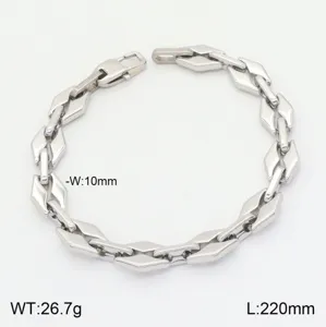Bracelet Maillons Losange Acier Inoxydable Hip Hop Homme Femme Tendance Bijou 220mm