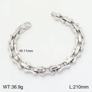 Bracelet en acier inoxydable maille os style hip hop bijoux en titane pour tous