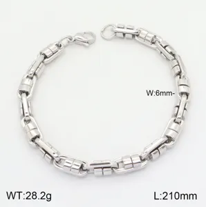 Bracelet chaine en acier inoxydable detail, largeur 6mm longueur 210mm pour hommes