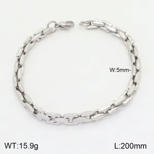 Bracelet à maillons en acier inoxydable pour hommes et femmes, bijou argenté élégant.