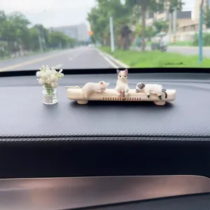 Süße Katzen Auto temporäre Parkkarte und Aromatherapie Ornament für Auto Dashboard