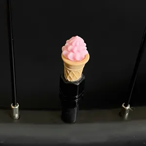 Cute ice cream valve cap for mountain bike, creative dustproof tire stem cover accessory