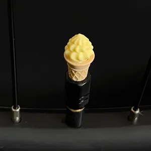 Cute ice cream cone bicycle tire valve cap, resin dust cover for mountain and road bikes.