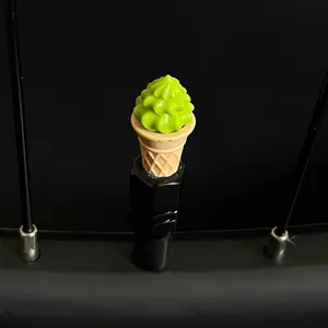 Cute ice cream cone bicycle tire valve cap for mountain and road bikes decoration accessory.