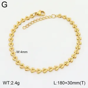 Bracelet en maillons cœur en acier inoxydable doré avec chaîne, bijoux tendance.