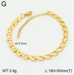 Détail de bracelet en acier titane doré, largeur 5,5mm et longueur 180+50mm pour style quotidien.