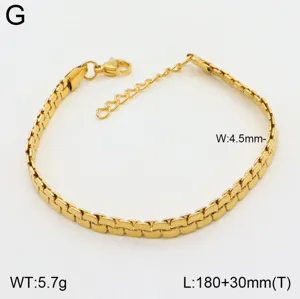 Bracelet de chaine entrelace plaque or 18K en acier inoxydable pour femmes et hommes mode