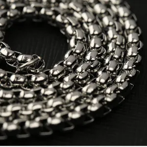Collier hip hop vintage en acier inoxydable pour homme et femme bijoux chaîne de cou style