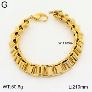 Bracelet grosse chaîne en acier titane plaqué or pour hommes et femmes, bijoux hip-hop tendance.