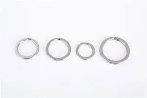 Stainless steel key rings in multiple sizes, high frequency polished split rings for daily use.