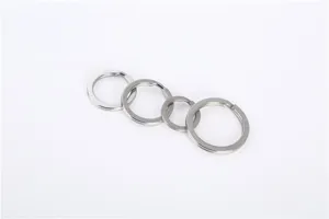 Stainless steel key rings split rings multi size smooth polished hardware accessories set