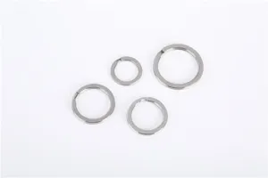 Stainless steel key rings in multiple sizes, high frequency polished smooth split rings.