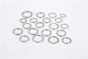 Stainless steel key rings multi size split rings durable metal rings for keys crafts DIY