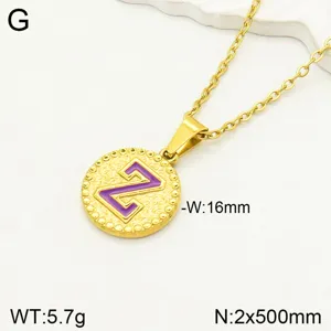 Collier pendentif lettre Z en acier inoxydable doré pour femme bijou tendance minimaliste.
