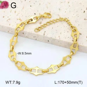 Bracelet de chaîne géométrique en acier inoxydable doré pour femmes, style européen chic