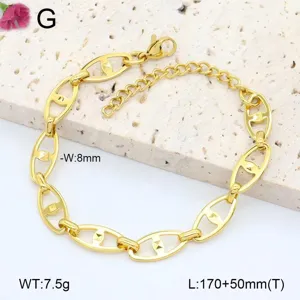 Bracelet de chaîne plaqué or en acier inoxydable avec maillons d'ancre, bijoux élégants.