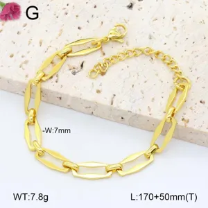 Bracelet de chaîne géométrique en acier inoxydable pour femmes, bijou de mode doré tendance.