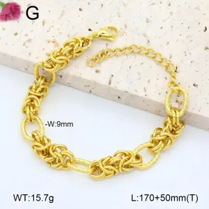 Bracelet en acier titane doré chaîne Byzantine mode hip-hop bijou en acier inoxydable
