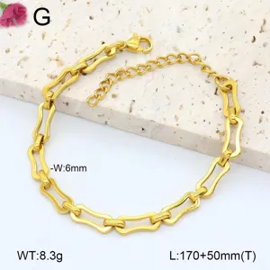 Bracelet de chaîne géométrique en acier inoxydable plaqué or pour femme, bijou polyvalent.