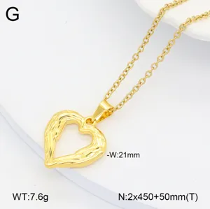 Collier Pendentif Relief Acier Inoxydable Style Ins Plaqué Or Argent Chaîne Clavicule Cadeau Bijoux Mode