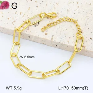 Élégant bracelet de chaîne en acier inoxydable plaqué or avec une rallonge pratique.