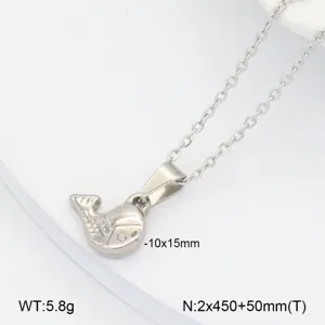 Collier pendentif petit poisson argenté en acier inoxydable chaîne minimaliste femme
