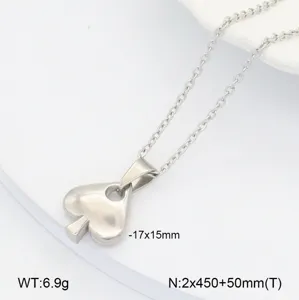 Collier pendentif pique en acier inoxydable, bijoux de chaîne de clavicule pour femmes.