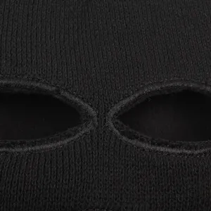Passamontagna Invernale Maschera da Sci Lavorata a Maglia Copertura Completa Viso Antivento Termica Maschera a 3 Fori Per Ciclismo Outdoor Uomini Caldo Foderato in Pile