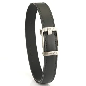 Cinturón táctico negro de nylon de doble capa y cuero con hebilla automática duradera