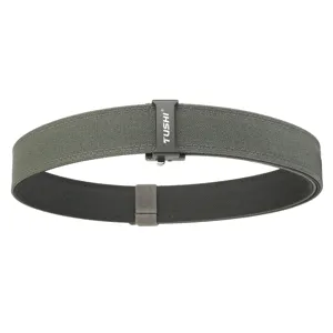 Durable 3.8cm double-layer thickened tactical nylon belt with automatic buckle in olive green