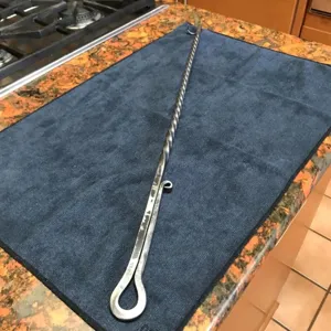 Edelstahl Pigtail Food Flipper BBQ Grillhaken Handgeschmiedeter Stil Gedrehter Griff Fleischwender Für Outdoor Kochen