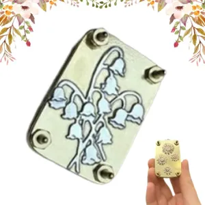 Mini-Blumenpresse aus Metall für DIY-Pflanzenkonservierung mit Blumenmuster