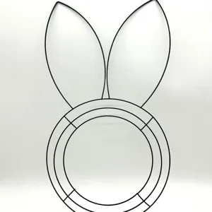 Metall Draht Kranz Rahmen Eisen Biene Herz Karotte Hasenkopf Form Kranz Ring Für DIY Florale Dekoration Festival Haus Wandkunst