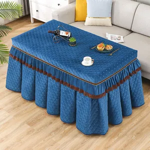 Epaisse couverture de table chauffante en velours doux d'hiver pour salon textile chaud