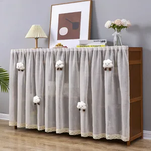 Cortina antipolvo de tul para armario con decoración de nubes lindas y fácil montaje de velcro.
