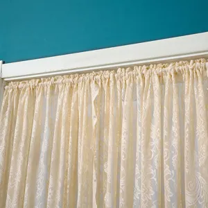 French luxury lace curtain bedroom door curtain partition decorative sheer curtain beige