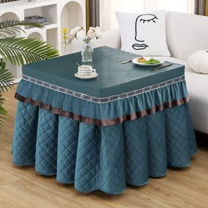 Thickened Waterproof Dust Cover For Electric Heater Table Rectangle Velvet Warm Table Cover Winter Home Decor