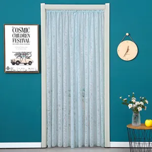 French luxury sheer lace door curtain bedroom partition decorative hanging curtain