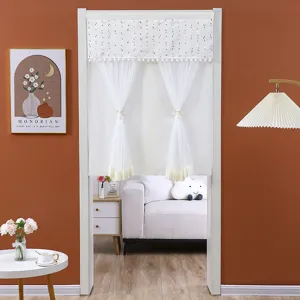 Rideau de porte europeen cloison de confidentialite court voilage pour salon chambre maison