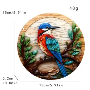 3D-Visuelles buntes Acryl-Vogel-Ornament für die Wanddekoration in Haus und Garten