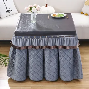 Thickened quilted electric table cover rectangular winter heating table skirt fabric protector