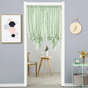 French light luxury lace door curtain bedroom partition decorative curtain detail view