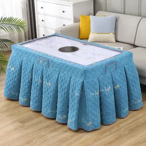 Verdickte Samt Winter Kotatsu Tischdecke rechteckig Elektroheizung Schutzabdeckung Stoff.