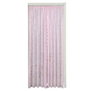 Pink lace door curtain sheer partition drape romantic bedroom hanging curtain home decor