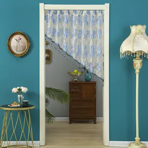 Korean style lace half curtain door window sheer partition for home bedroom kitchen decor