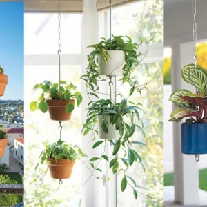 Ganci di Connessione per Vasi da Fiori in Acciaio Inossidabile Catene di Estensione per Fioriere Sospese Verticali Connettori a Cascata per Giardinaggio