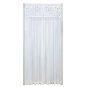 Rideau de porte en dentelle blanche moustiquaire cloison de separation transparente