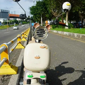 Cute electric scooter decoration accessories big mouth monster stickers rearview mirrors.
