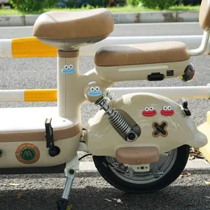 Cute big mouth monster stickers for electric scooter, funny cartoon decorative accessories.